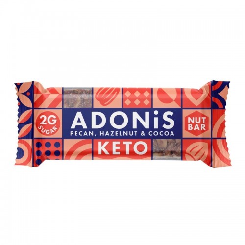 Adonis Keto Bar - Pecan, Hazelnut & Cocoa (16x35g)