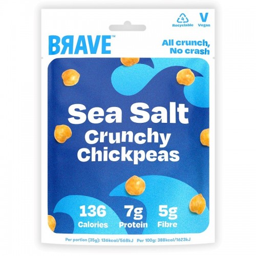 Brave Superfood Roasted Chickpeas - Sea Salt (12x35g)