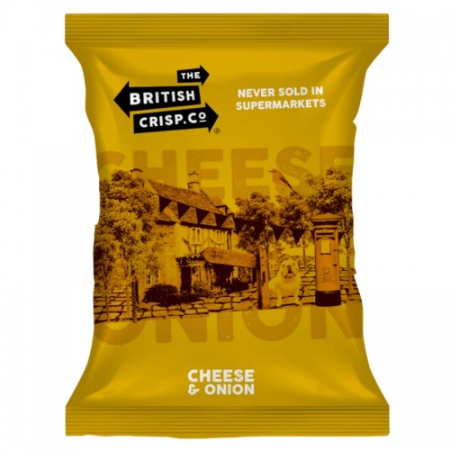 The British Crisp Co. Handcooked Crisps - Cheese & Onion (36x40g)