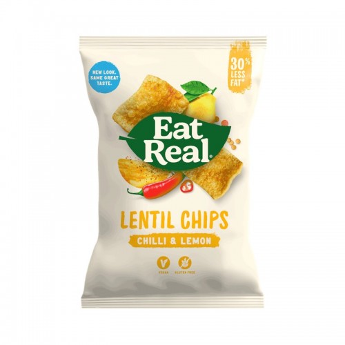 Eat Real Impulse Lentil Chips - Chilli & Lemon (24x22g)