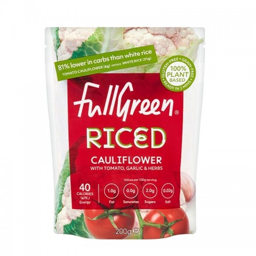 Fullgreen Riced - Cauliflower with Tomato Garlic & Herbs (6x200g)