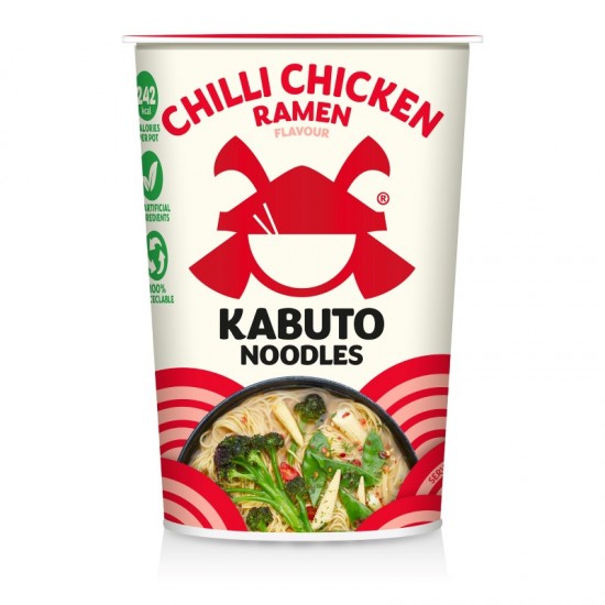Kabuto Noodle Pot - Chilli Chicken Ramen (6x65g) Kabuto Noodle Pot - Chilli Chicken Ramen (6x65g)