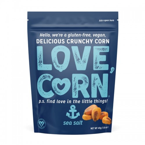 Love Corn Impulse Crunchy Corn - Sea Salt (10x45g)