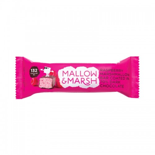 Mallow & Marsh Marshmallow Bar - Raspberry & Dark Chocolate (12x35g)