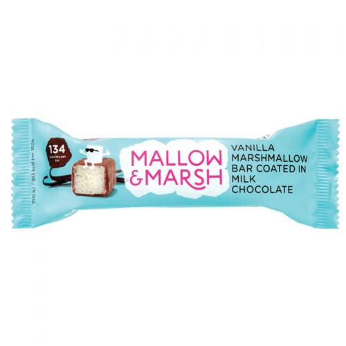 Mallow & Marsh Marshmallow Bar - Vanilla & Milk Chocolate (12x35g)