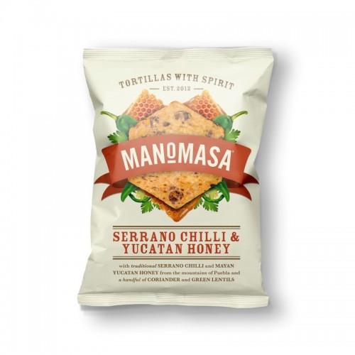 Manomasa Sharing Tortilla Chips - Serano Chilli & Yucatan Honey (12x140g)