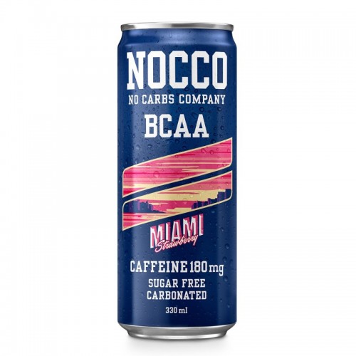 NOCCO BCAA Energy Drink - Miami Strawberry (12x330ml)