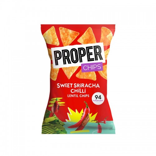 Properchips Impulse Lentil Chips - Sweet Sriracha Chilli (24x20g)
