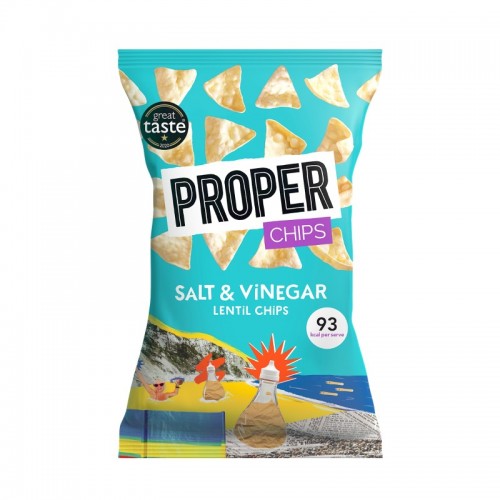 Properchips Sharing Lentil Chips - Salt & Vinegar (8x85g)