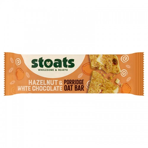 Stoats Oat Bar - White Chocolate & Hazelnut (24x42g)