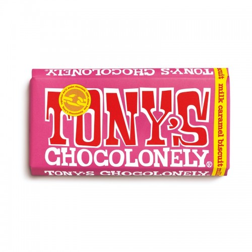 Tony's Chocolonely Bar - Milk Caramel Biscuit (15x180g)