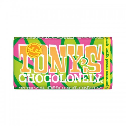 Tony's Chocolonely Bar - Milk Chocolate Pecan Caramel Crunch (15x180g)