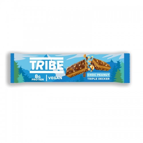 Tribe Triple Decker - Dark Chocolate & Peanut Butter (12x40g)