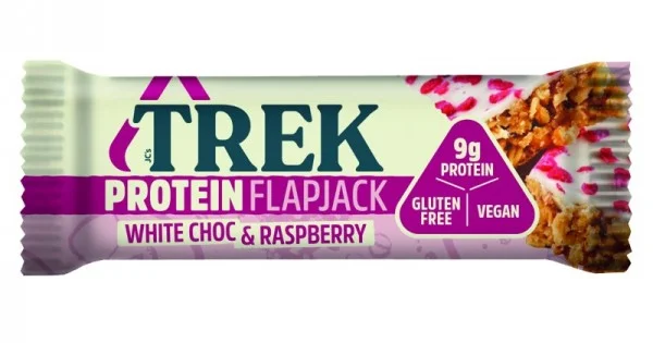 Trek Protein Flapjack - White Choc & Raspberry (16x50g) - SourceRAW ...