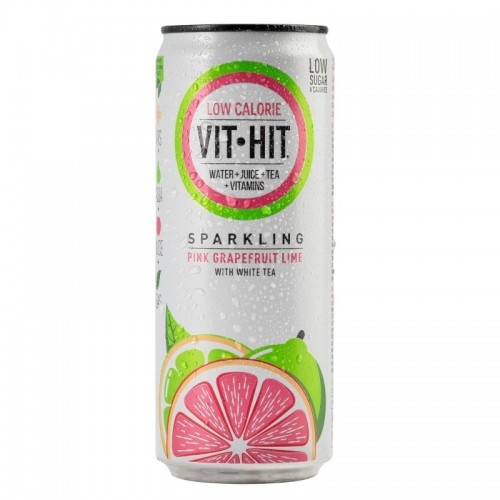 VITHIT Vitamin Water - Sparkling Pink Grapefruit & Lime (12x330ml)