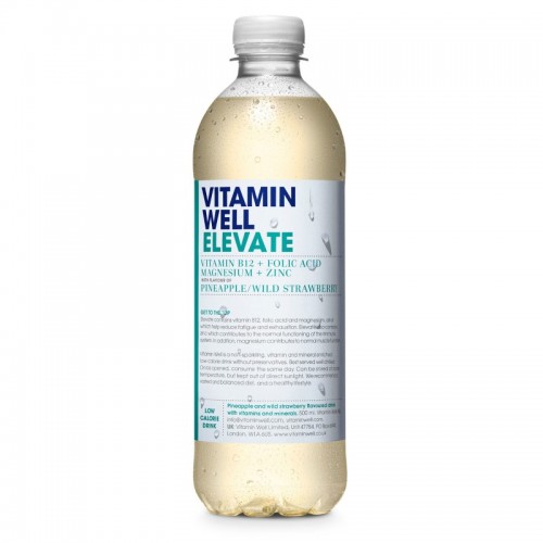 Vitamin Well Vitamin Water - Elevate Pineapple and Wild Strawberry (12x500ml)