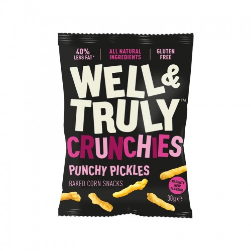 Well & Truly Baked Corn Crunchies - Punchy Pickles Sticks (10x30g)