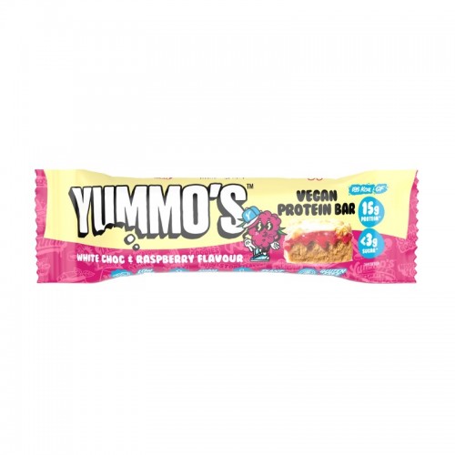 Yummo's Vegan Protein Bar - White Chocolate & Raspberry (12x55g)